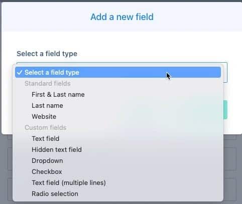 custom form fields