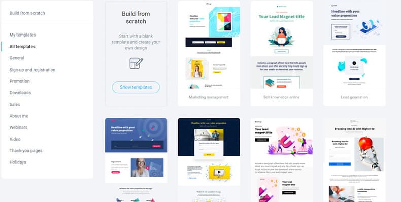 creating landing pages