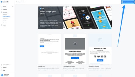 Kajabi Email Marketing arrow pointing at Classic Editor