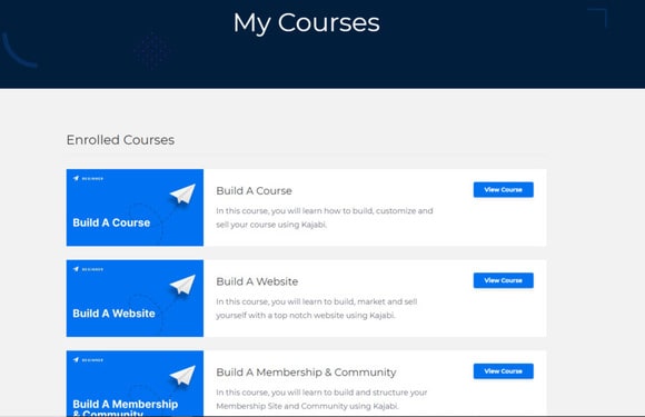 My Courses Page