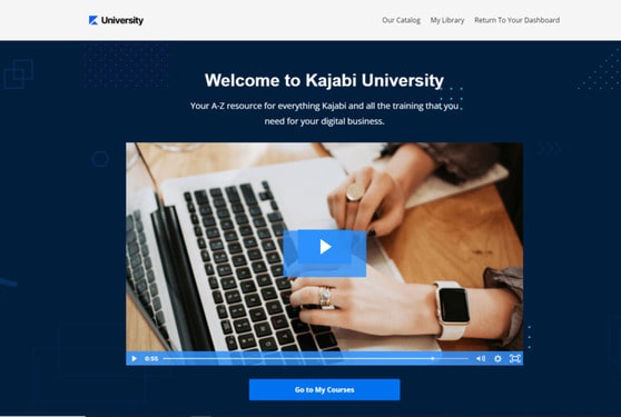 Kajabi University Website Home Page