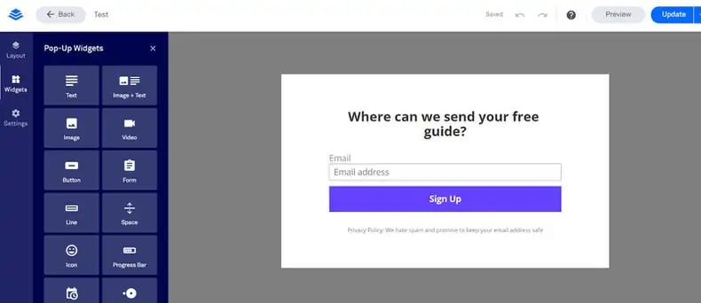 landing page builder tool