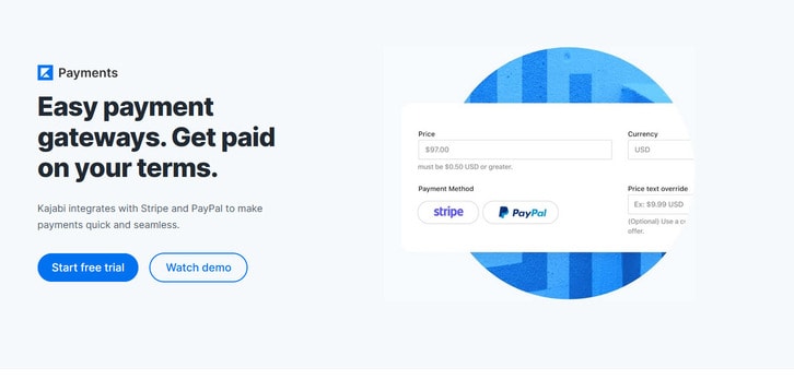 easy payments with kajabi