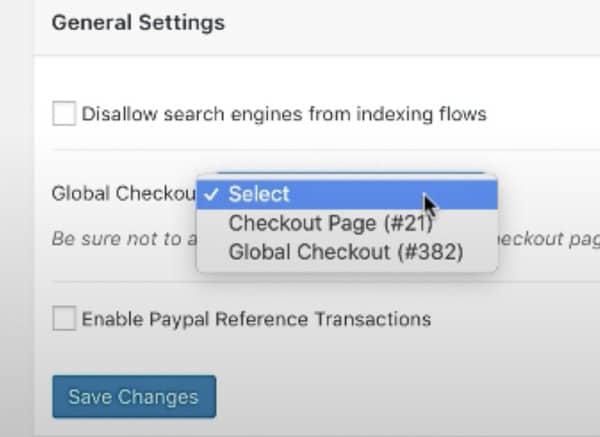 web pages settings