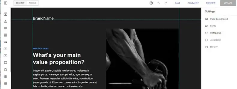 page builder tool
