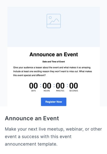 announce an event
