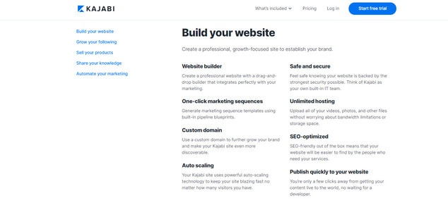 Kajabi Build Your Website