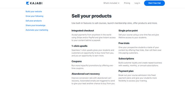 Kajabi Sell Your Products