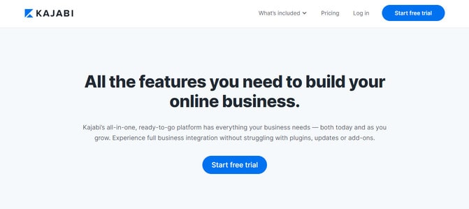 Kajabi Website Main Page