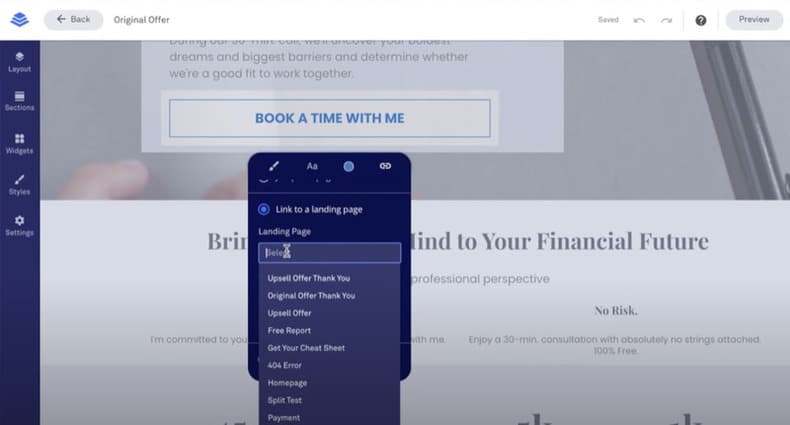 create landing pages