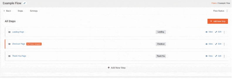 drag and drop feature for sales funnels in wordpress