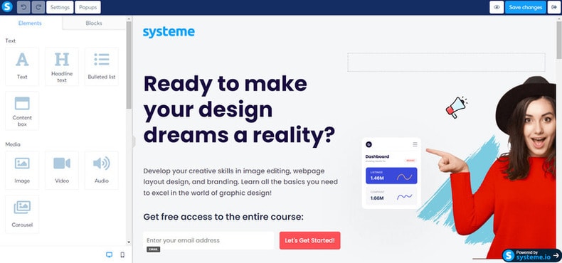 drag and drop editor