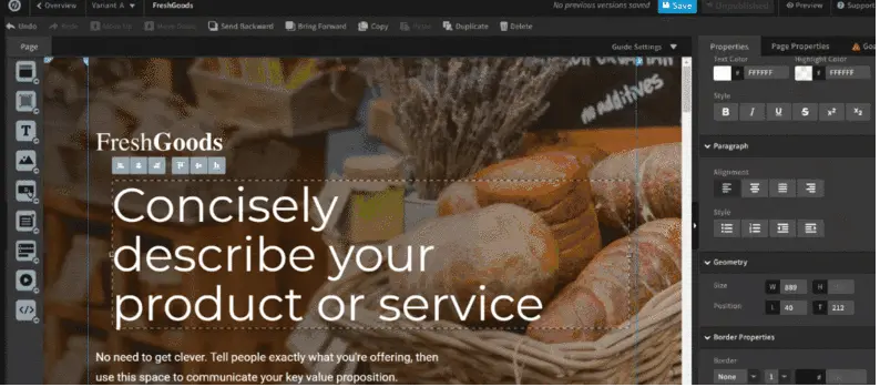 landing page from scratch