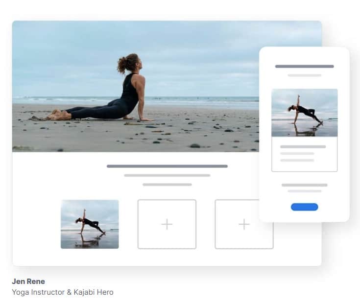 Kajabi's easy-to-use web page builder