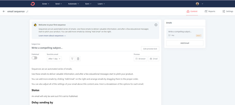 convertkit email sequence