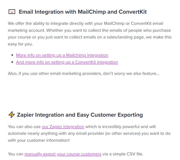 platforms provide integrations