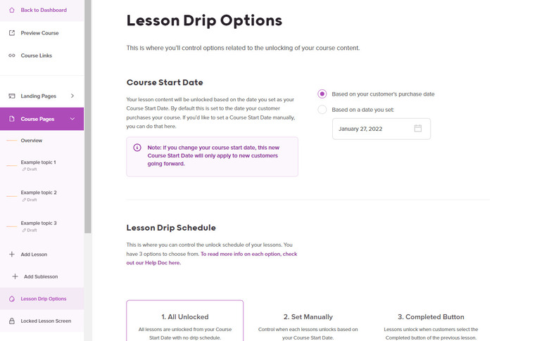 drip content features