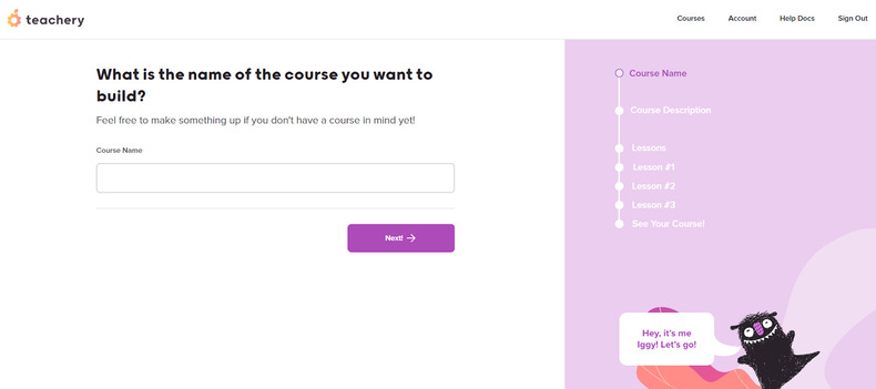 create your first online course