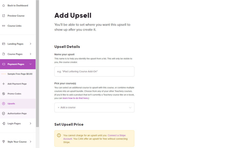 start selling upsells