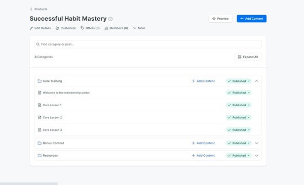 Edit your membership 