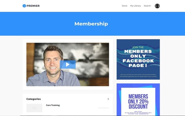 Sample Preview of Kajabi Membership Website