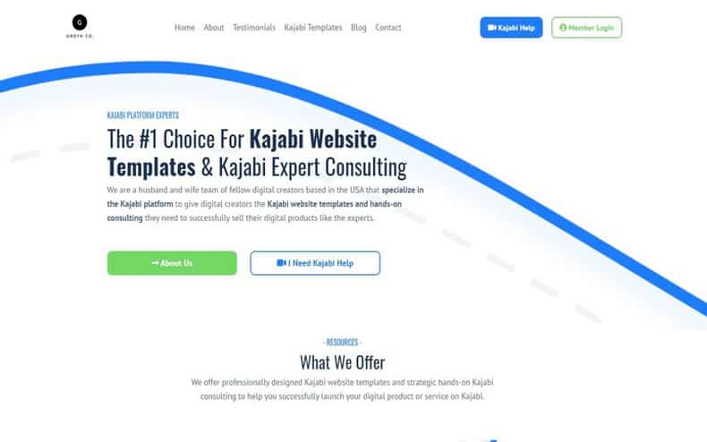 Screenshot of Groth Co. Home Page