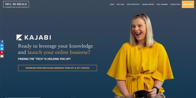 Screenshot of Meg Burrage - Home Page
