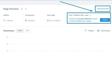 Instapage heatmap page