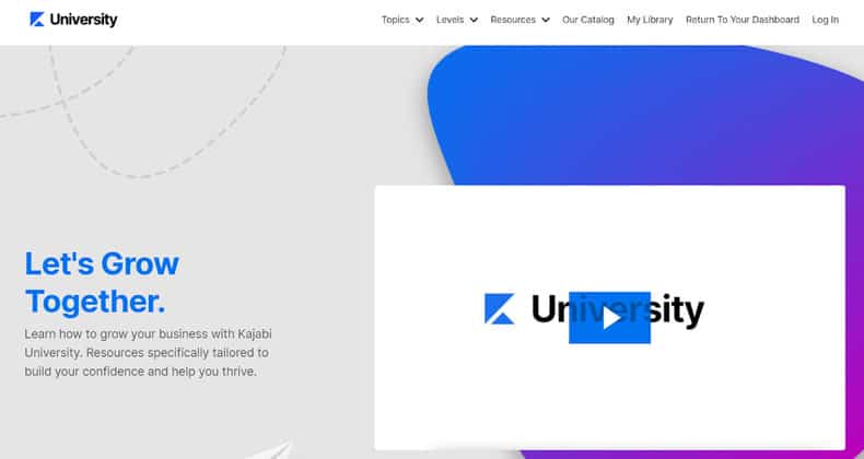 Kajabi University 2022 Interface