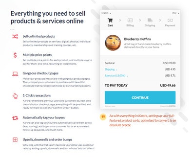 Kartra Checkout Features