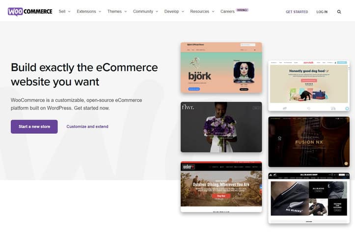 woocommerce main page