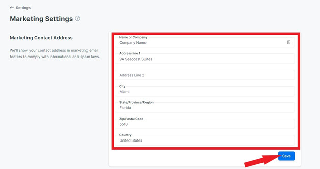 Kajabi Marketing Settings