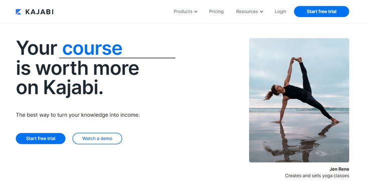 Kajabi New 2022 Landing Page