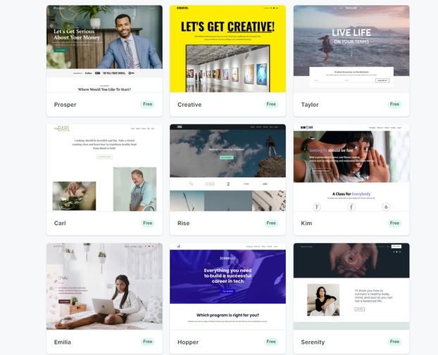 Kajabi Pre-Made Themes