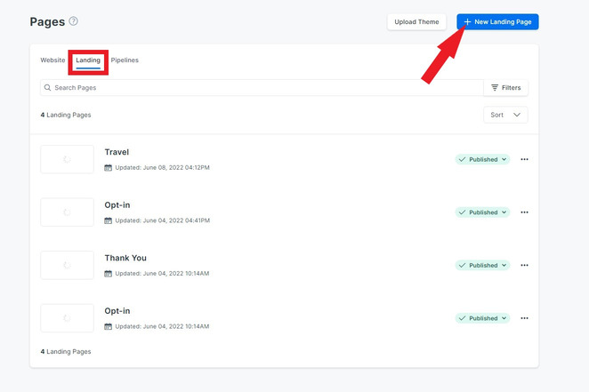 creating landing page on kajabi 
