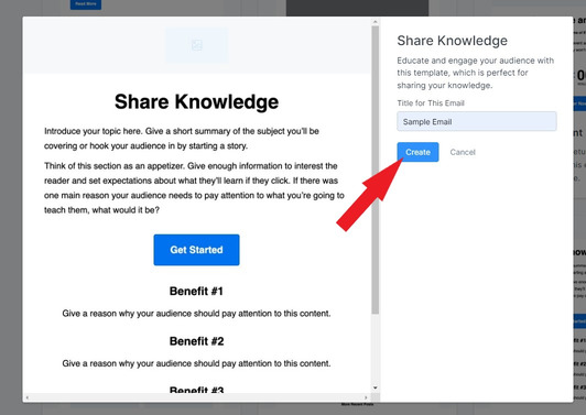 kajabi share knowledge pop out window