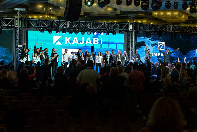 members and volunteers at kajabi summit stage