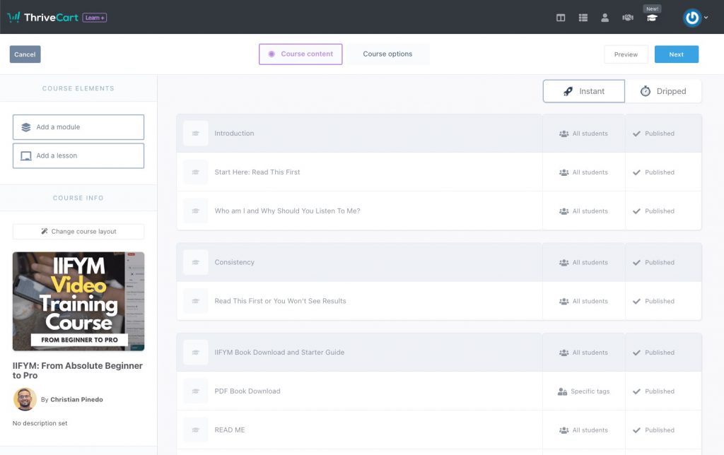 host as many courses you want