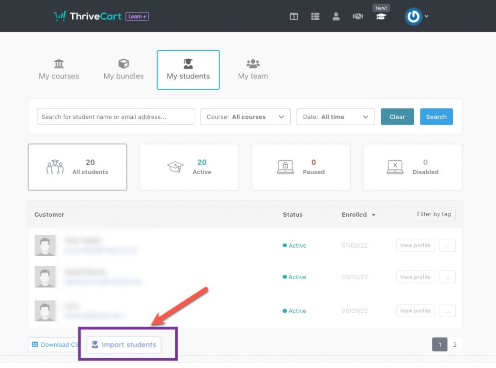 import from membership platforms