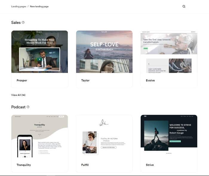 drag and drop landing page