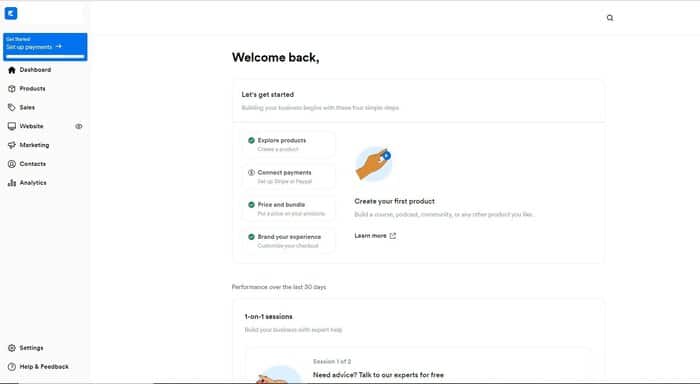 kajabi dashboard