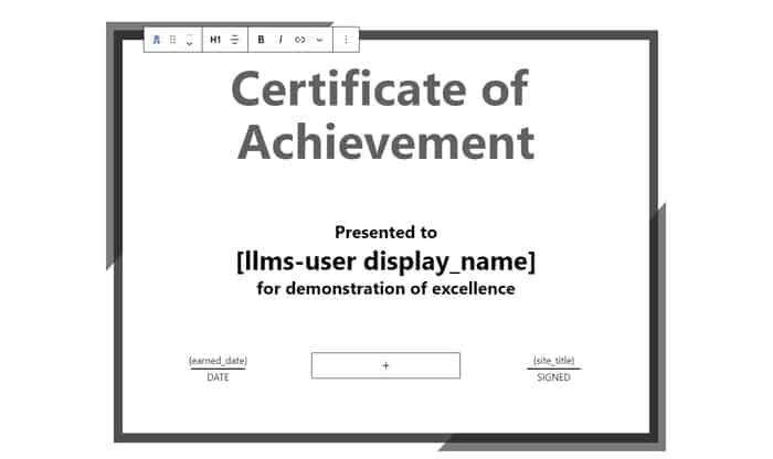 lifterlms certificate