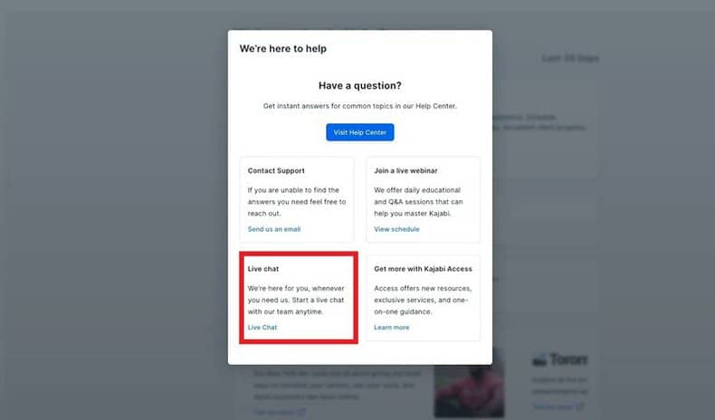 kajabi chat support