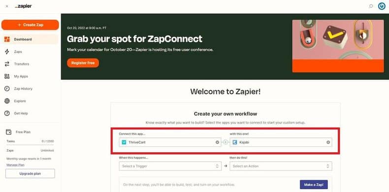 zapier dashboard