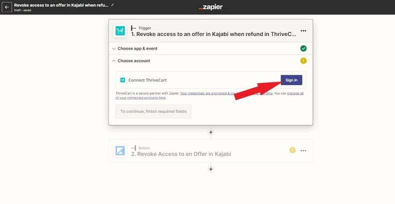 zapier thrivecart